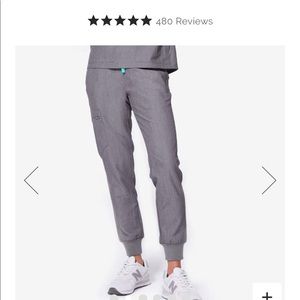 FIGS zamora jogger scrubs in gray. size medium